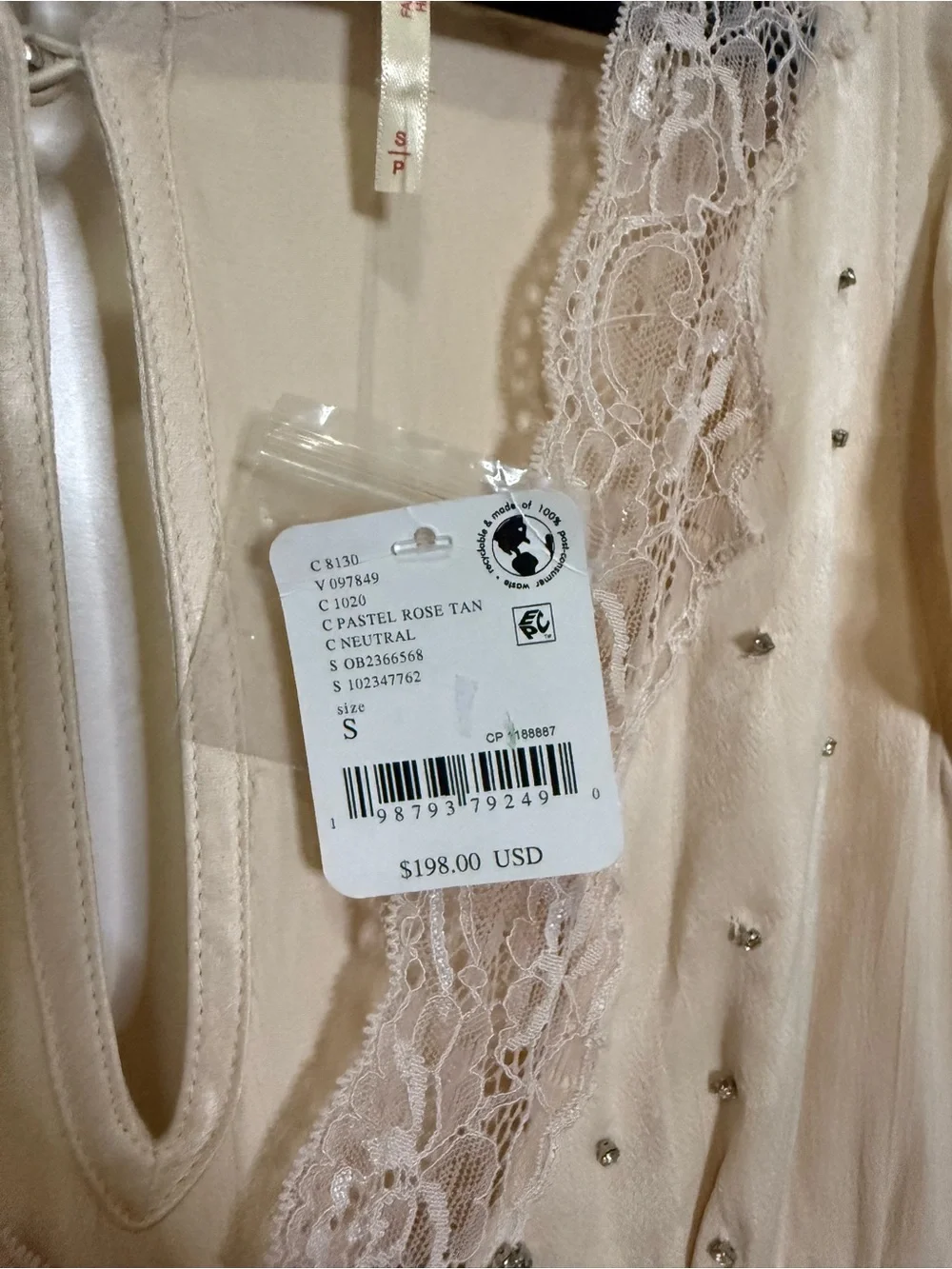 Free People Tied With Joy Slip Dress -Small - Picture 8 of 9
